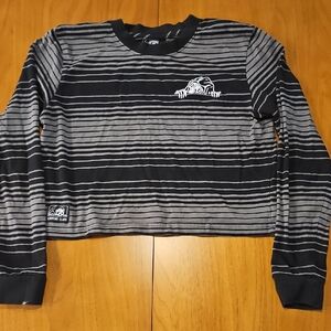 Lurking Class Striped Black and Gray Long Sleeve Tee